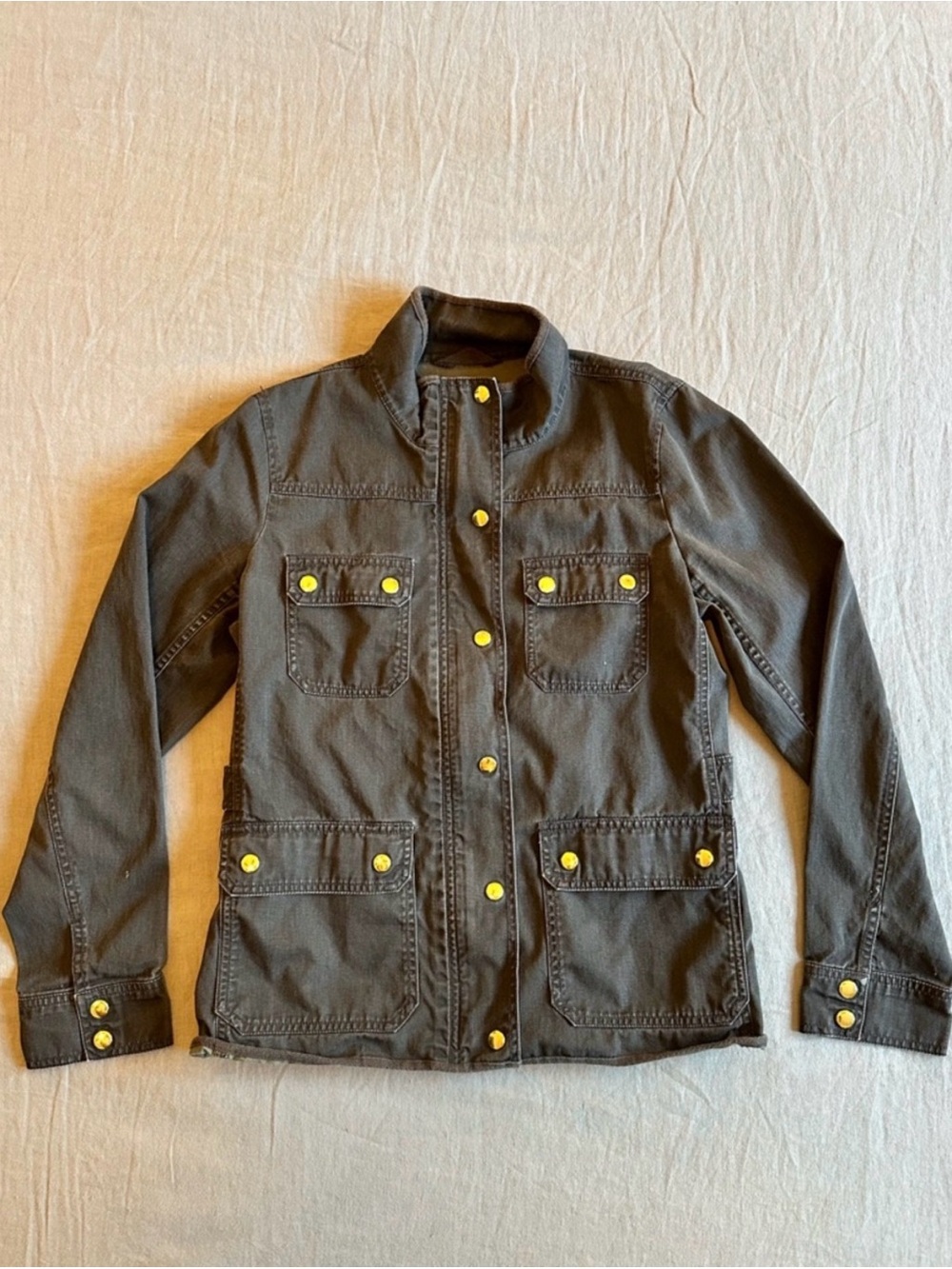 J. Crew Olive Green Utility Jacket Military Inspired 100% Cotton